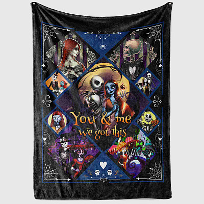 Alternative view of You and Me We Got This Jack Sally Fleece Blanket - Sherpa Blanket - Woven Blanket