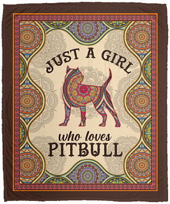 Just A Girl Who Loves Rottweiler Boho Fleece Blanket - Rottweiler Lover Premium Mink Sherpa Blanket - Woven Blanket, White, Cozy Plush Fleece Blanket - 50x60