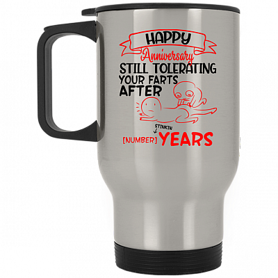 14 oz. Silver Travel Mug