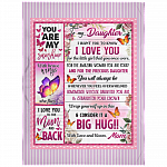 To My Daughter I Want You To Know I Love You Fleece Blanket - Premium Sherpa Blanket - Woven Blanket, White, Arctic Fleece Blanket - 60x80