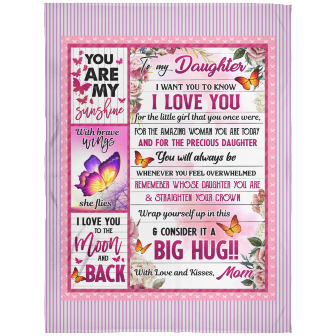 To My Daughter I Want You To Know I Love You Fleece Blanket - Premium Sherpa Blanket - Woven Blanket, White, Arctic Fleece Blanket - 60x80 To My Daughter I Want You To Know I Love You Fleece Blanket - Premium Sherpa Blanket - Woven Blanket, White, Arctic Fleece Blanket - 60x80
