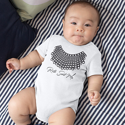 Alternative view of Ruth Sent Me Baby Onesie - Notorious RBG Collar Toddler Infant Bodysuit