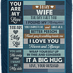 Husband To My Wife The Day I Met You I Found My Missing Piece Vintage Fleece Blanket - Mink Blanket, White, Cozy Plush Fleece Blanket - 50x60