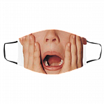 Funny Kevin McCallister Shocked Home Alone Washable Reusable Custom Printed Cloth Face Mask Cover, White, Cloth Face Cover – Medium/Large