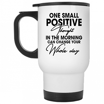 14 oz. White Travel Mug