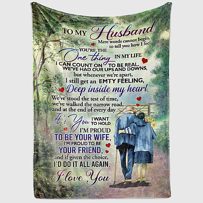 Alternative view of From Wife To Husband I'm Proud To Be Your Wife Proud To Be Your Friend Romantic Anniversary Fleece Blanket