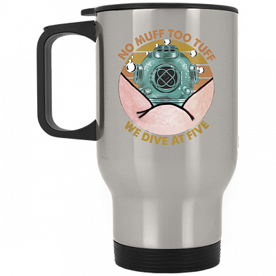 14 oz. Silver Travel Mug