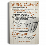To My Husband The Day I Met You I Have Found The One Framed Canvas - Unframed Poster, White, 0.75'' Framed Canvas