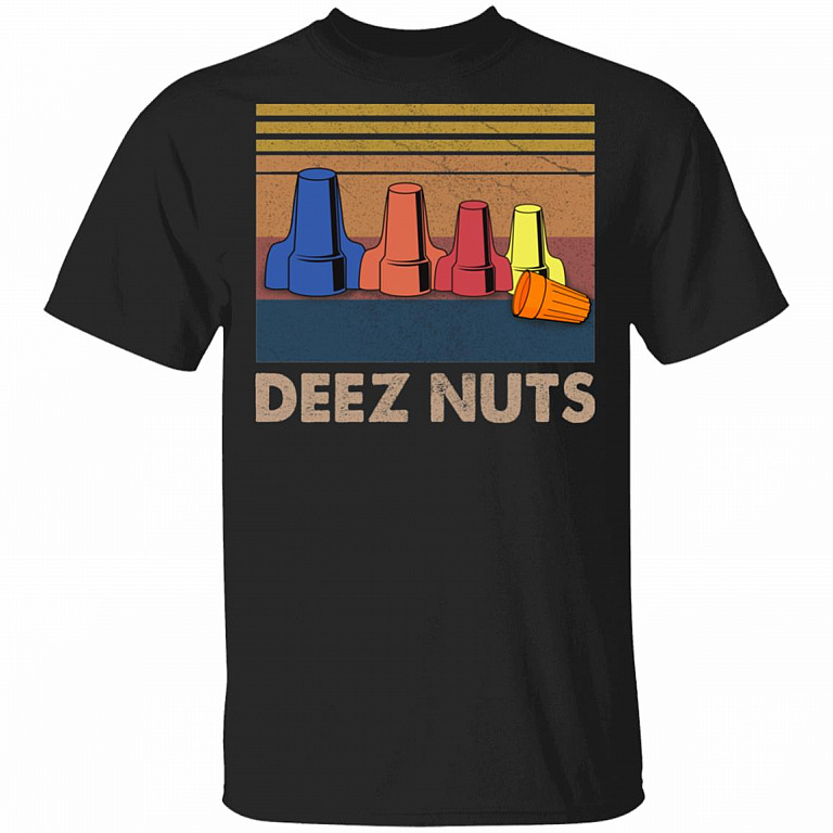 Deez Nut Electrical Nut Caps Funny - Vintage Electrical Engineer Dark T-Shirt, Black, Unisex T-Shirt