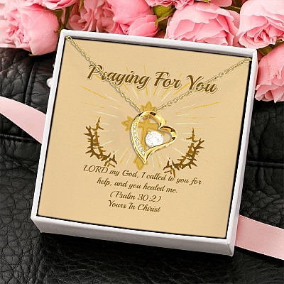 Alternative view of Lord My God I Called To You For Help Forever Love Pendant Necklace - Necklace for Christian Women