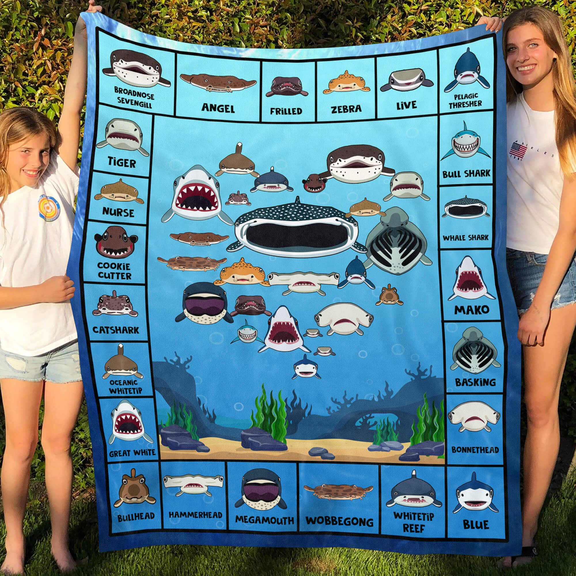 1BN. Heart Shark Blanket - mk1