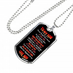 To My Son Never Forget How Much I Love You The Best Thing That Ever Happened To Me Love Mom Dog Tag Pendant Necklace - Dog Tag (Silver)