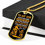 Motorbike To My Son Wherever Your Journey In Life May Take You Dog Tag Necklace - Dog Tag (Gold Plated) Motorbike To My Son Wherever Your Journey In Life May Take You Dog Tag Necklace - Dog Tag (Gold Plated)