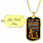 Motorbike To My Son Wherever Your Journey In Life May Take You Dog Tag Necklace - Dog Tag (Gold Plated) Motorbike To My Son Wherever Your Journey In Life May Take You Dog Tag Necklace - Dog Tag (Gold Plated)