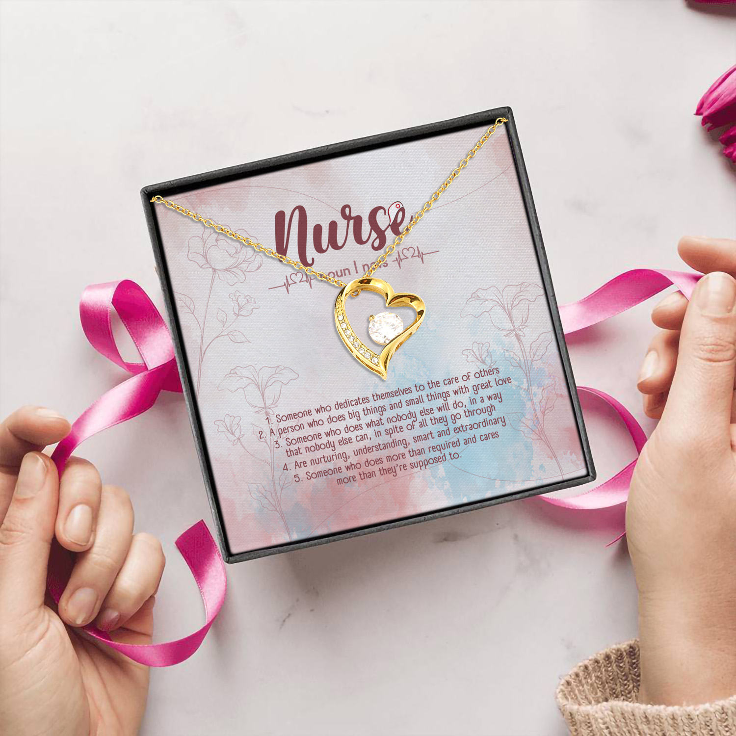 4LV. Nurse Definition (4) Forever Love Necklace (Gold) 5