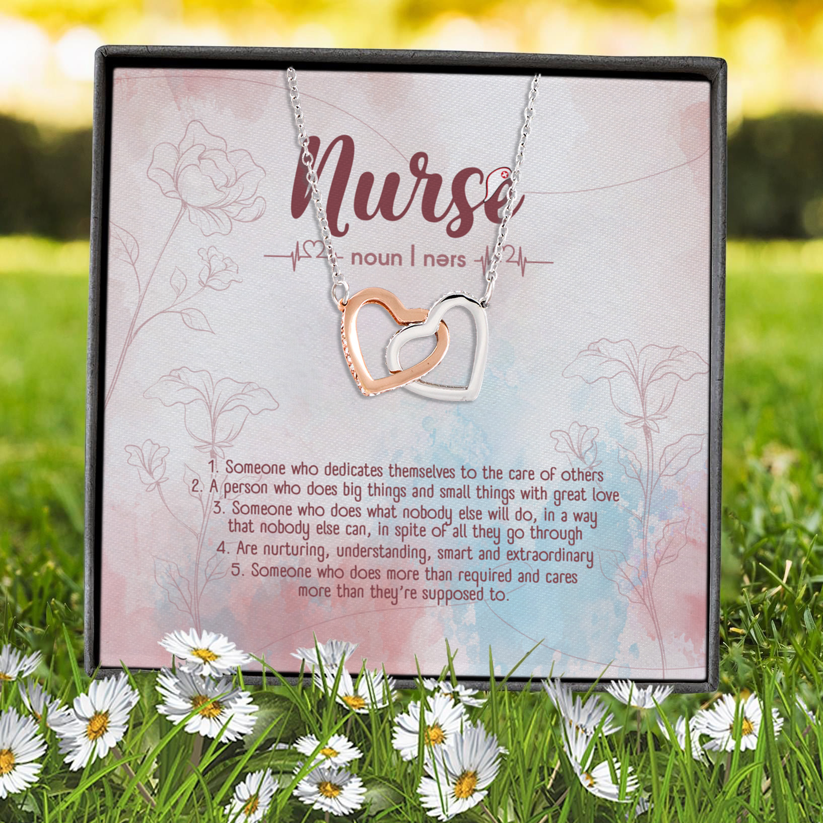 4LV. Nurse Definition (4) Interlocking Hearts Necklace 7