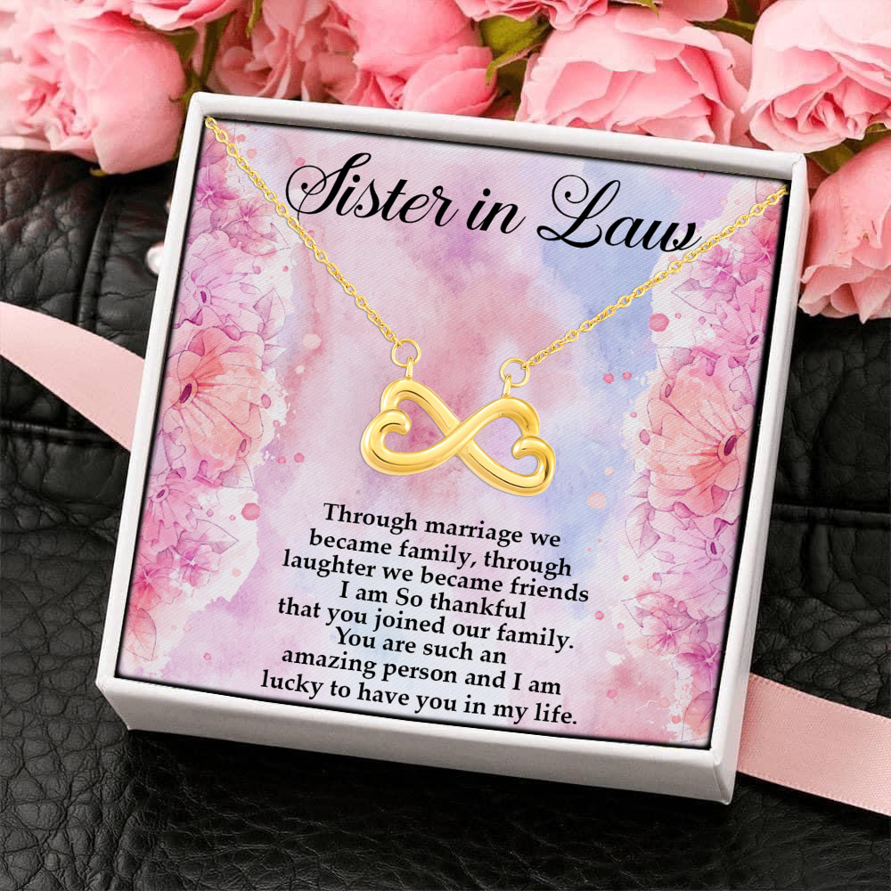5LV. Sister In Law Marriage(4) Infinity Heart Necklace (Gold) 4
