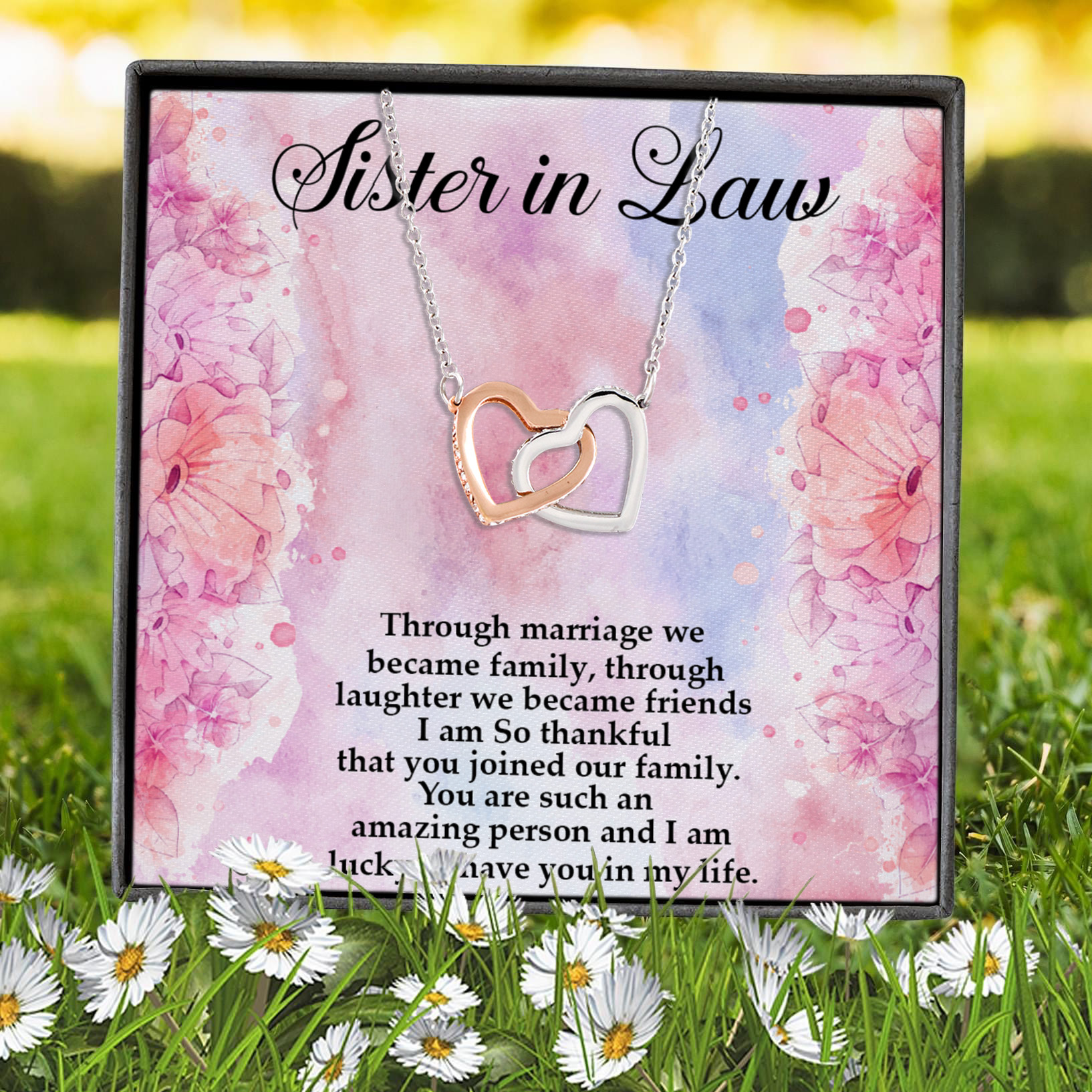 5LV. Sister In Law Marriage(4) Interlocking Hearts Necklace 7
