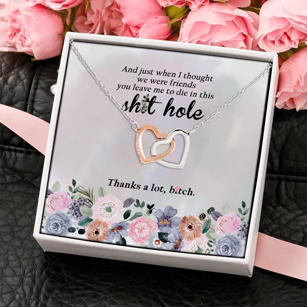 8VT. And Just When I Thought Message Card(4) Interlocking Hearts Necklace 4