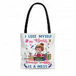 I Lose Myself In Books Because Reality Is A Mess All Over Print Tote Bag - Shoulder Bag