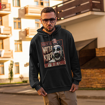 Alternative view of What The Matter Kid Captain Spaulding Don't You Like Clowns Old Horror Movie Characters Hoodie - Sweatshirt