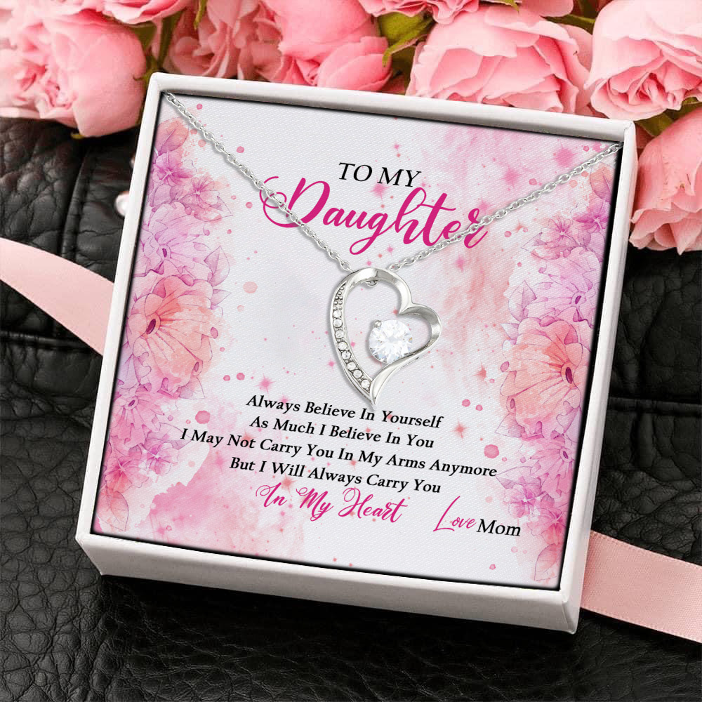 2O. Always Believe Mom Forever Love Necklace (Silver) 4