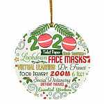 Funny 2020 Christmas Circle Ornament Keepsake - 2020 THe Year We Never Forget Circle Ornament, White, Circle Ornament