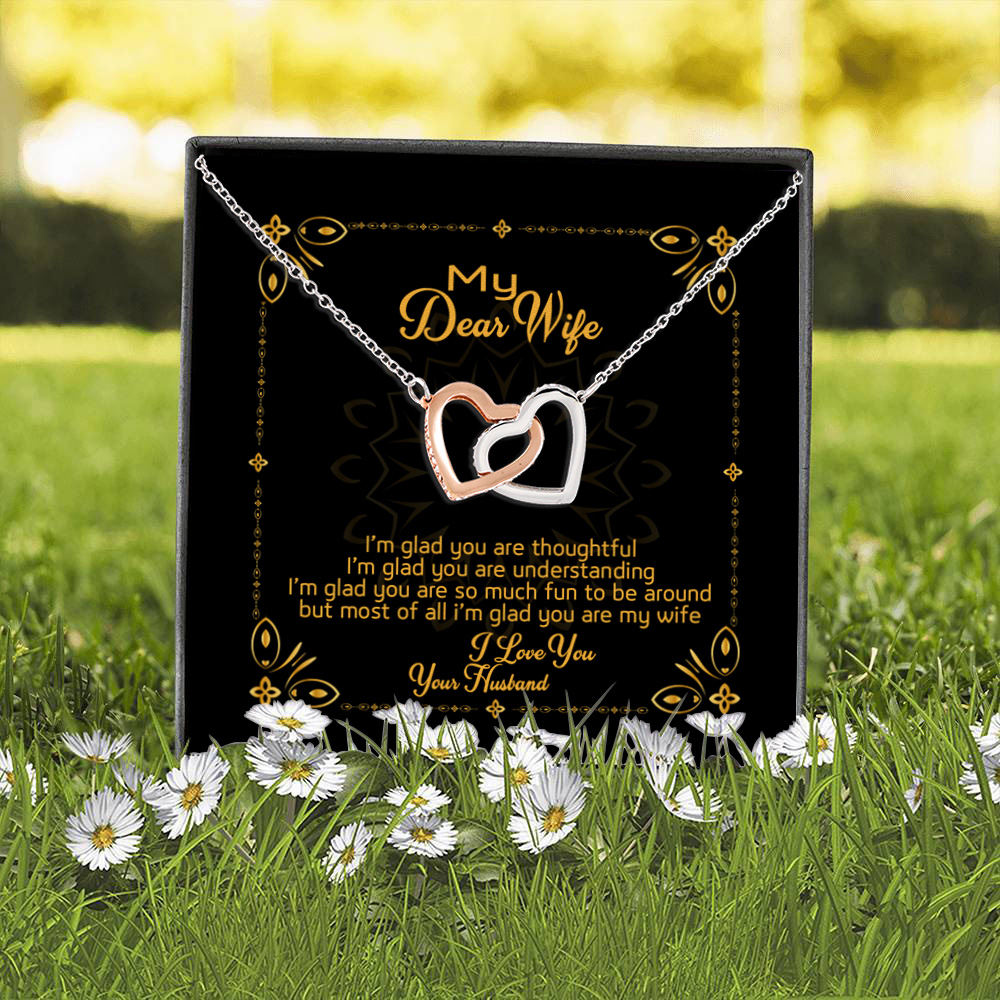 2P ưu tiên. Thoughtful dear wife(3) Interlocking Hearts Necklace 2