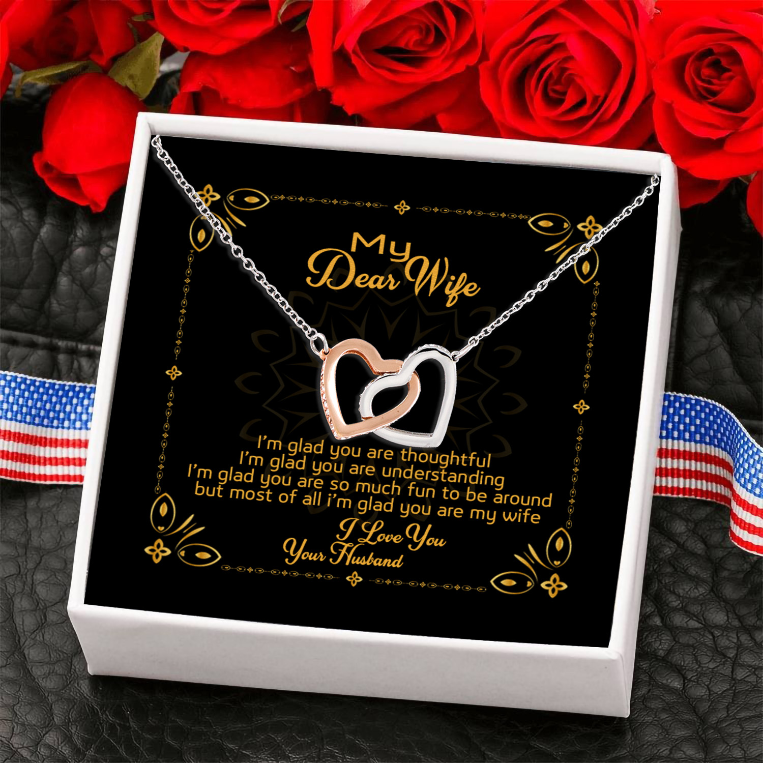 2P ưu tiên. Thoughtful dear wife(3) Interlocking Hearts Necklace 6