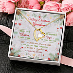 Merry Christmas Grandma The Best Gift At Christmas Is Having You Forever Love Pendant Necklace