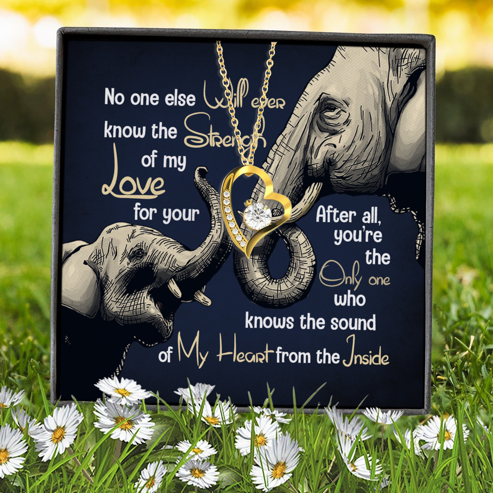 3N.No One Else Forever Love Necklace (Gold) 7