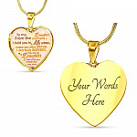 Sunflower To My Daughter From The Moment I Held You In My Arms I Knew You Were Special Heart Pendant Necklace - Heart Luxury Necklace (Gold Plated)