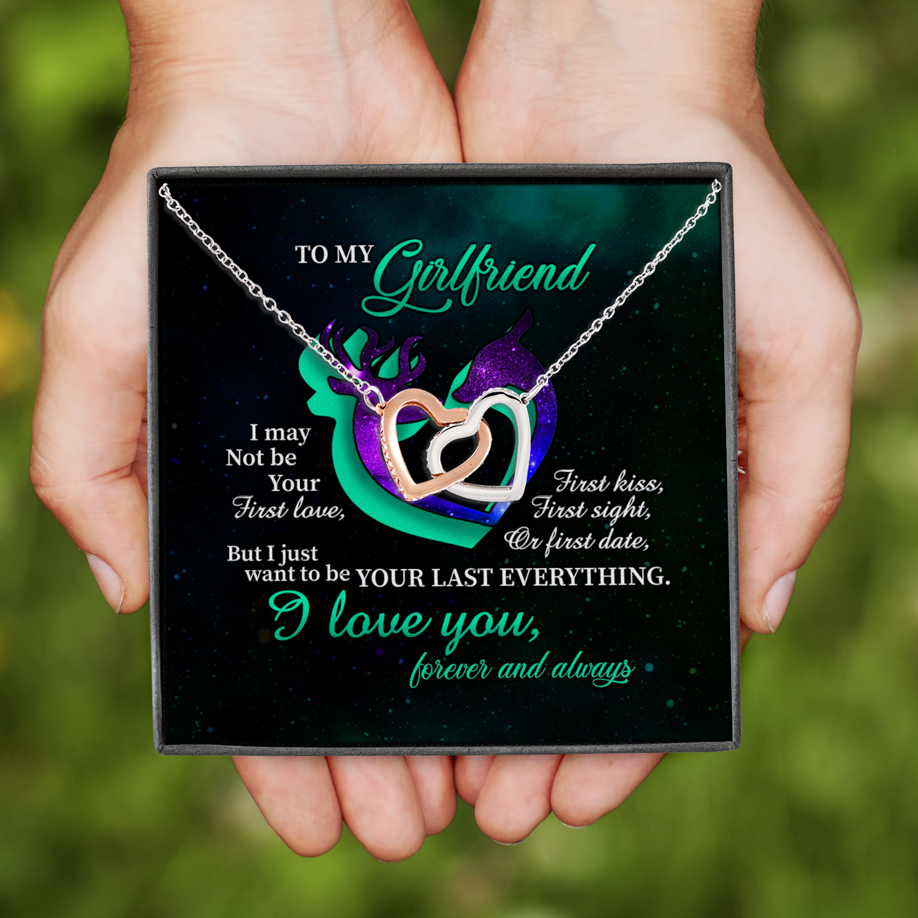 15Th. Your Last Everything Interlocking Hearts Necklace