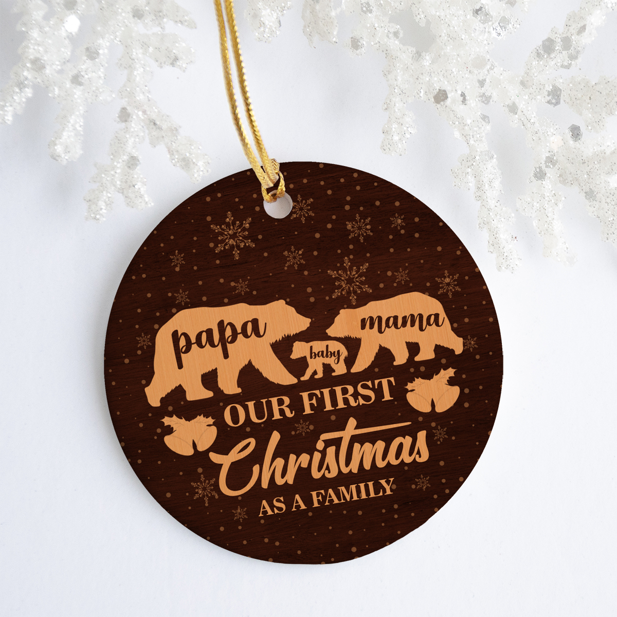45HG. Family Of Three Bear ornament (6) mk
