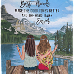 Personalized Best Friends Make The Good Times Better And The Hard Times Easier Fleece Blanket - Woven Blanket, White, Cozy Plush Fleece Blanket - 50x60 Personalized Best Friends Make The Good Times Better And The Hard Times Easier Fleece Blanket - Woven Blanket, White, Cozy Plush Fleece Blanket - 50x60