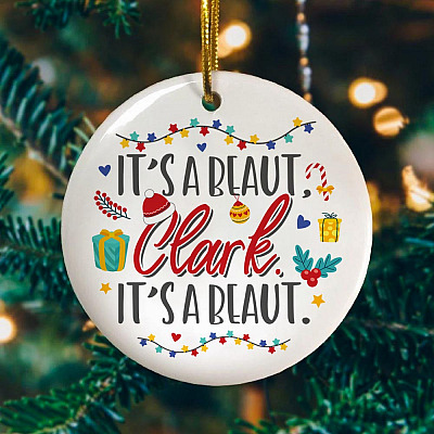 Alternative view of It's A Beaut Clark Circle Ornament Keepsake - Christmas Ornament Decoration
