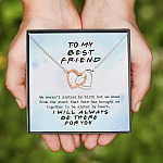 3P. Best friend (4) Interlocking Hearts Necklace