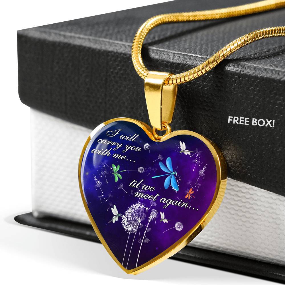 I Will Carry You With Me Til Meet Again Cardinals Heart Pendant Necklace - Red Cardinals Dandelion Necklace - Heart Luxury Necklace (Gold Plated) I Will Carry You With Me Til Meet Again Cardinals Heart Pendant Necklace - Red Cardinals Dandelion Necklace - Heart Luxury Necklace (Gold Plated)
