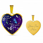 I Will Carry You With Me Til Meet Again Cardinals Heart Pendant Necklace - Red Cardinals Dandelion Necklace - Heart Luxury Necklace (Gold Plated)
