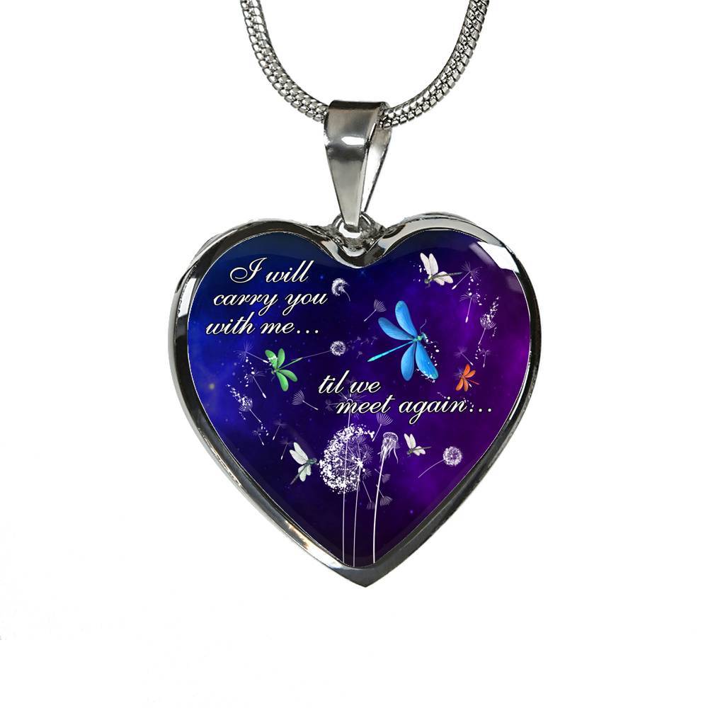 I Will Carry You With Me Til Meet Again Cardinals Heart Pendant Necklace - Red Cardinals Dandelion Necklace - Heart Luxury Necklace (Silver) I Will Carry You With Me Til Meet Again Cardinals Heart Pendant Necklace - Red Cardinals Dandelion Necklace - Heart Luxury Necklace (Silver)