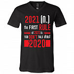We're More Than Just Camping Friends We're Like A Really Small Gang Friends Group T-Shirt - V-Neck Shirt, Black, V-Neck T-Shirt