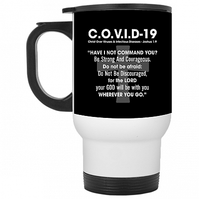 14 oz. White Travel Mug