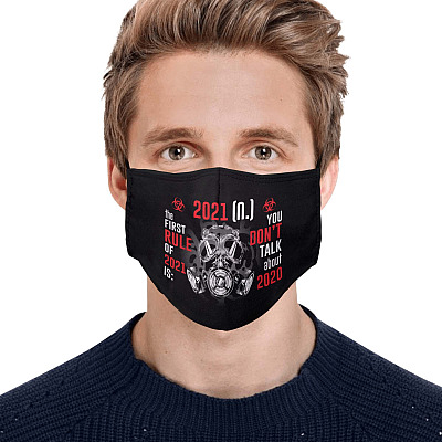 Alternative view of The First Rule Of 2021 Is You Don't Talk About 2020 Washable Reusable Custom Printed Cloth Face Mask Cover