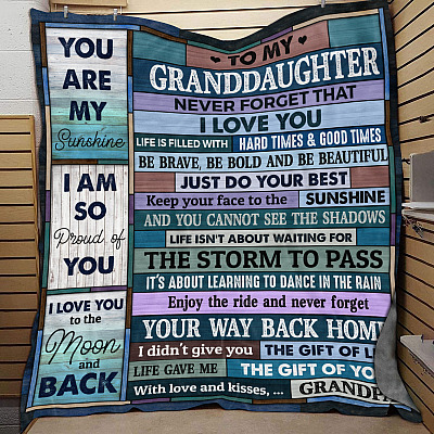 Alternative view of Grandpa To My Granddaughter Never Forget That I Love You Life Is Filled Vintage Fleece Blanket - Mink Blanket