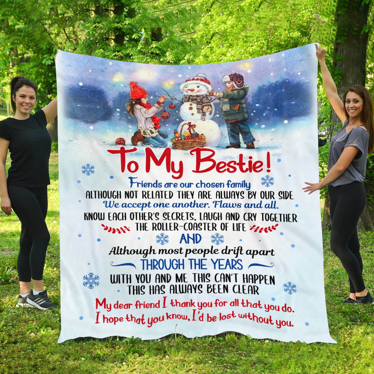 1N. To My Bestfriend Friends Are(6) Blanket Mockup 3