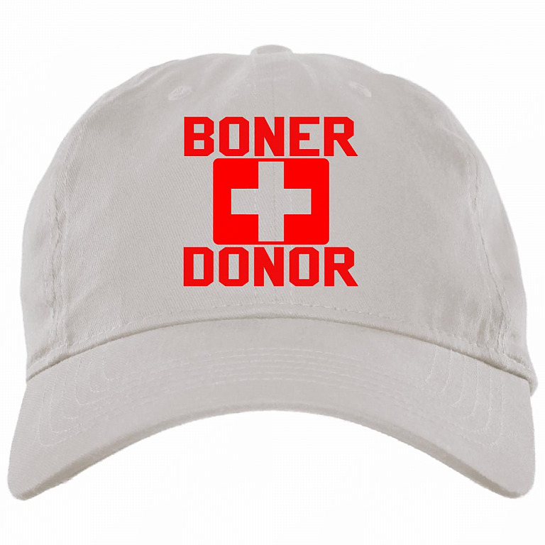Hubie Halloween Boner Donor Funny Movie Twill Cap High-Profile Snapback Hat, White, Brushed Twill Dad Cap