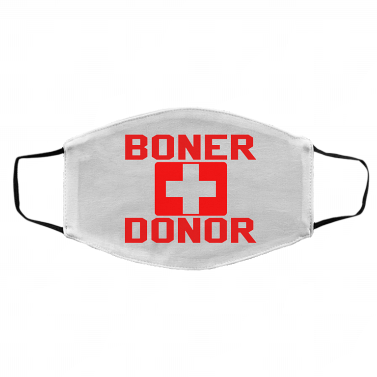 Hubie Halloween Boner Donor Funny Movie Washable Reusable Custom - Printed Cloth Face Mask Cover, White, Cloth Face Cover – Medium/Large