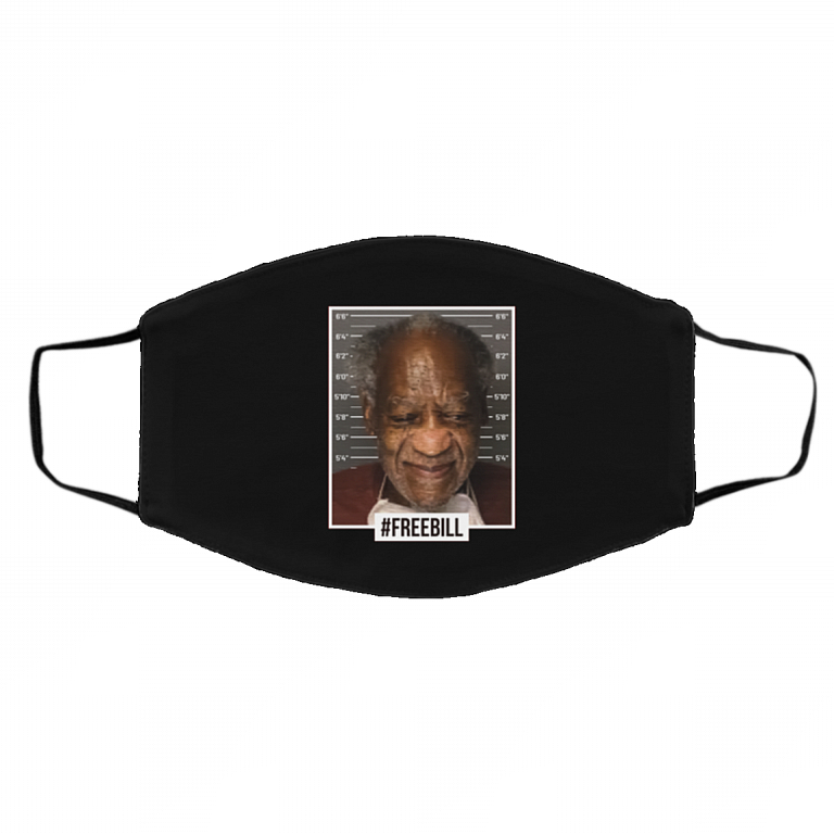 Bill Cosby New Mugshot - Bill Cosby Smiles Reusable Custom Printed Cloth Face Mask Cover, Black, Cloth Face Cover – Medium/Large