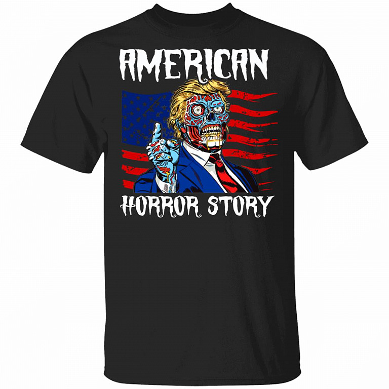 American Horror Story Funny Halloween Donald Trump T-shirt -Flush The Turd November Third Election Shirt, Black, Unisex T-Shirt