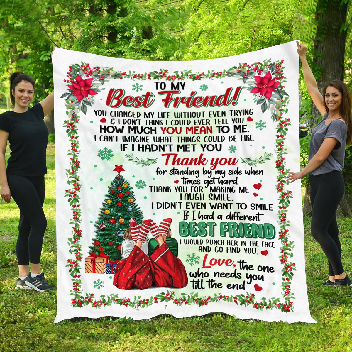 1O. To My Best Friend Christmas(7) Blanket Mockup 3